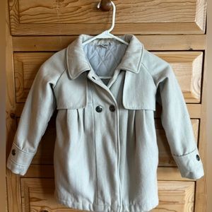 Toddler girl WOOL COAT APPAMAN white ivory cream dressy, fully-lined  sz 7